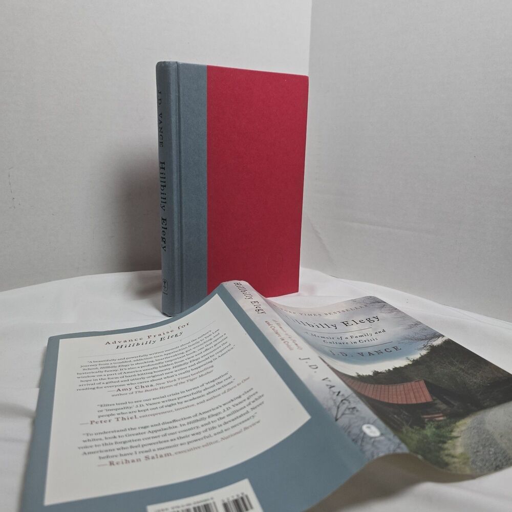 Hillbilly Elegy JD Vance Hardcover w/ DJ 1st Edition 9th Printing HTF 2016